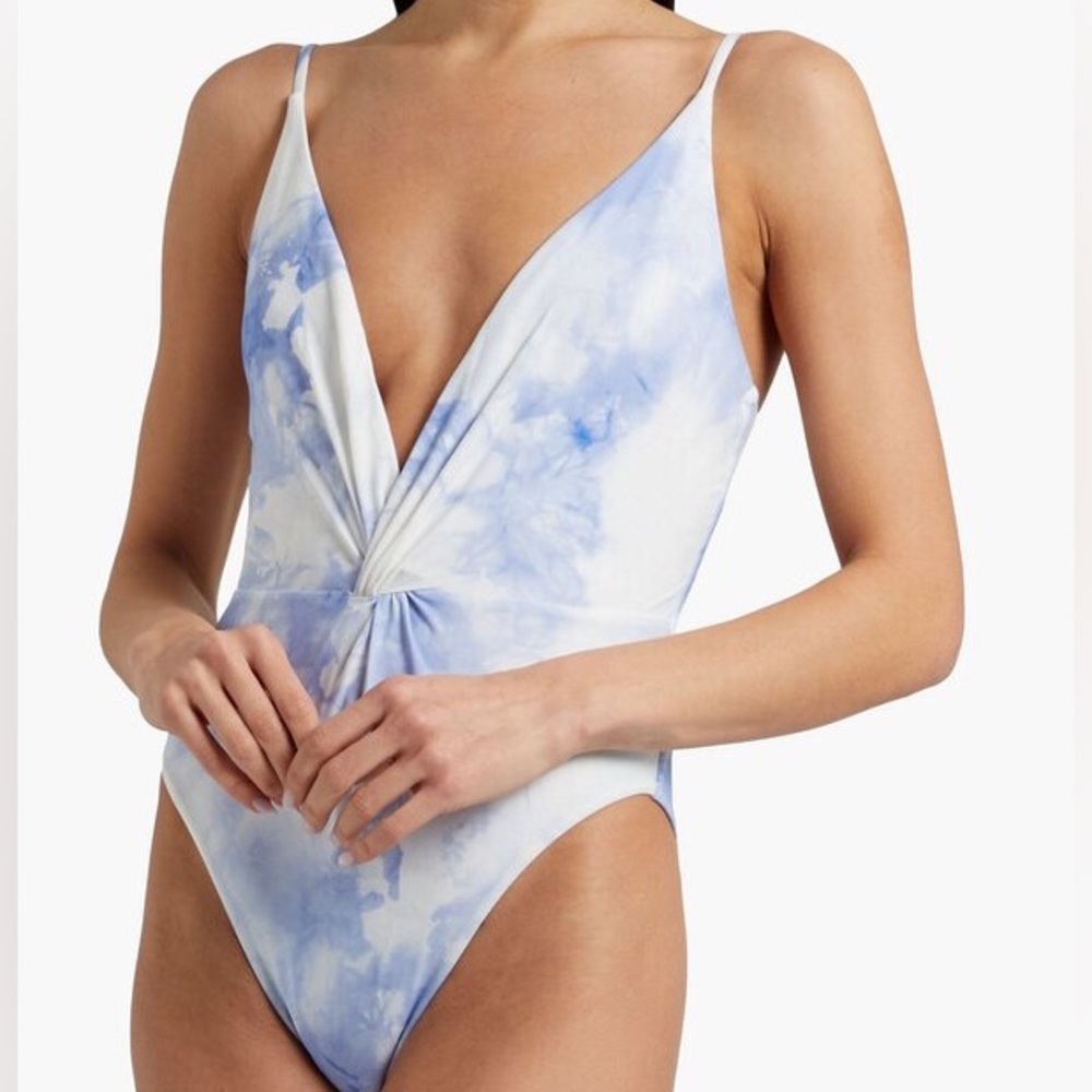 Like New JONATHAN SIMKHAI Swim Ingrid One Piece in Sky Tie Dye size M